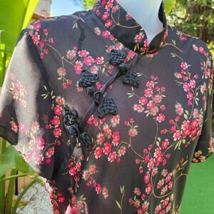 Black and pink asian inspired dress